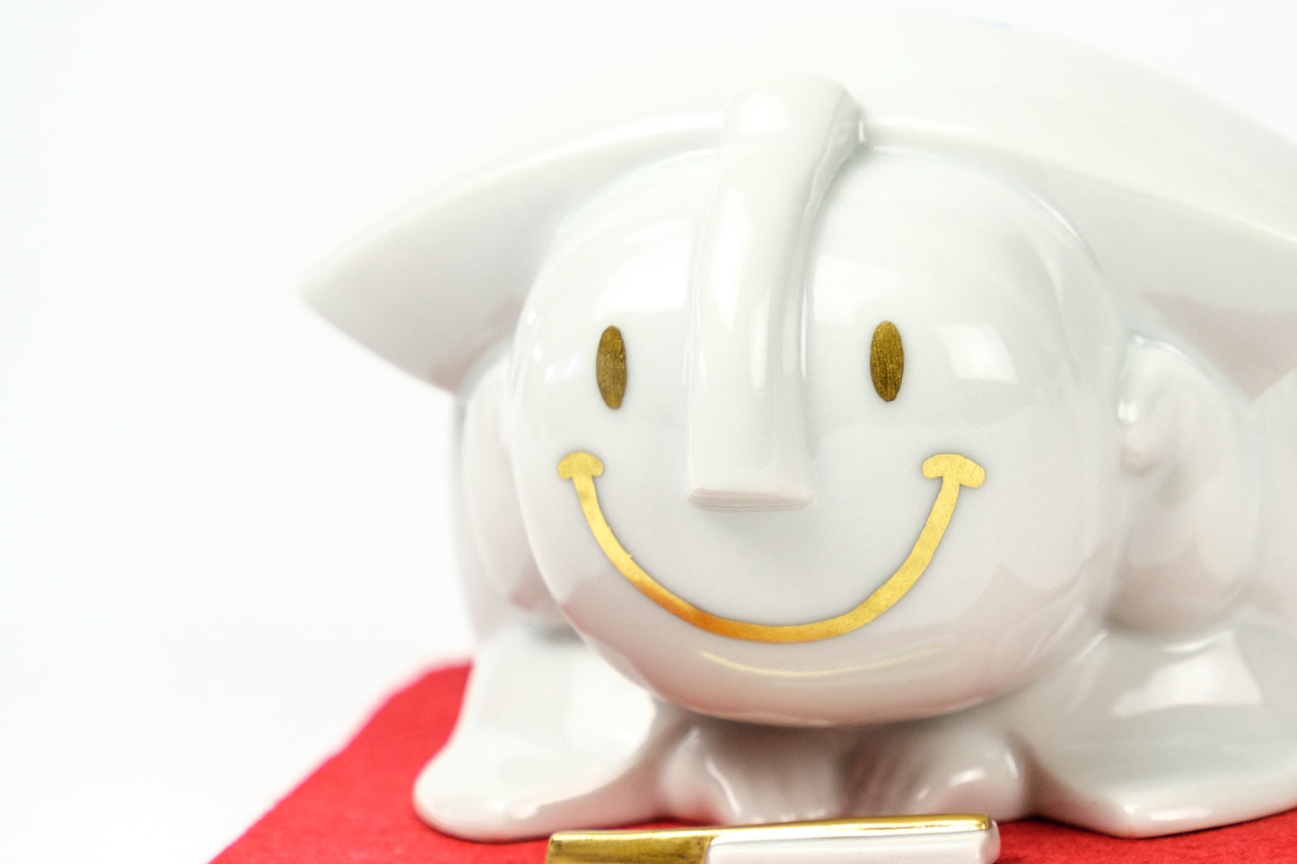 らくがき叶福助 染付福字 スマイリーフェイス文