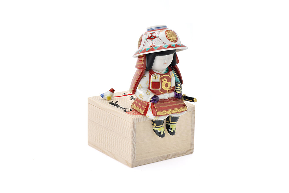 お茶碗武者 金彩瓔珞文兜