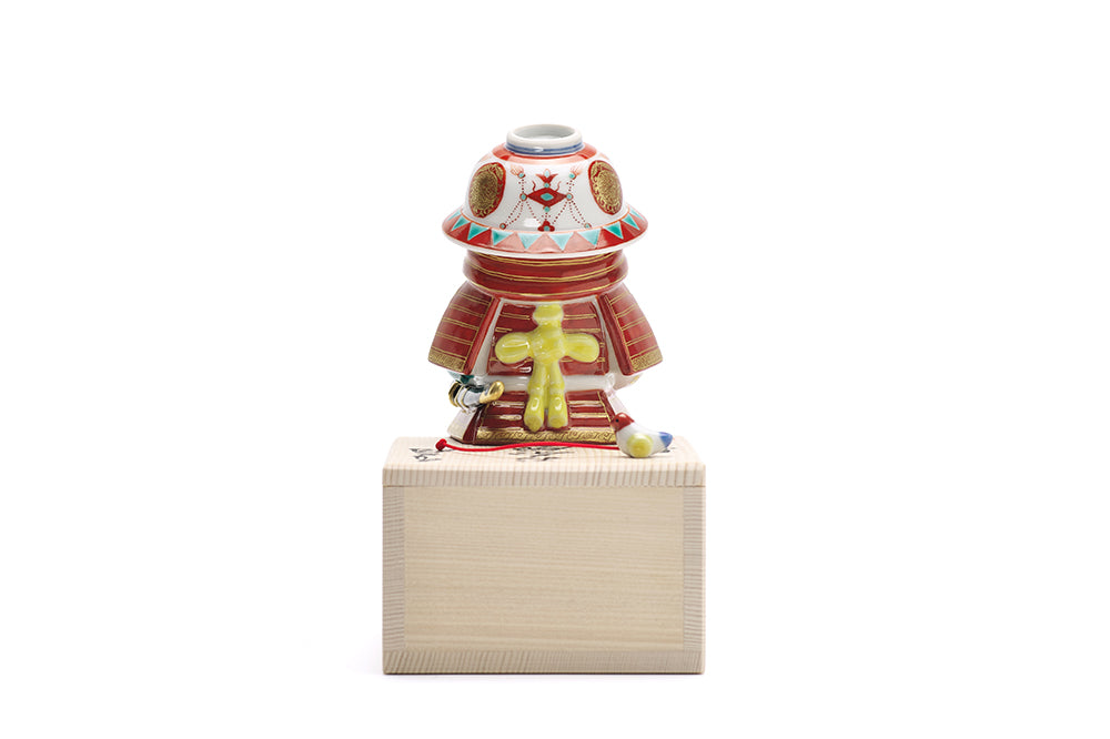 お茶碗武者 金彩瓔珞文兜