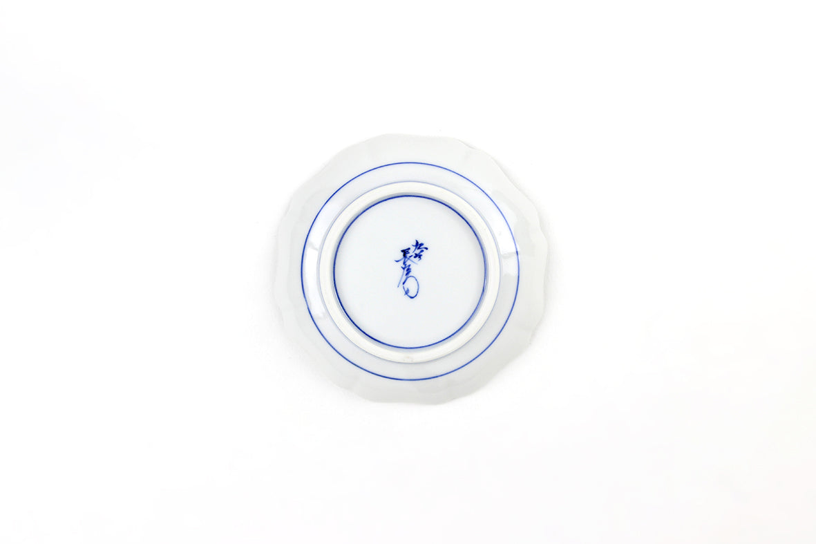 花型皿小 赤絵兎文