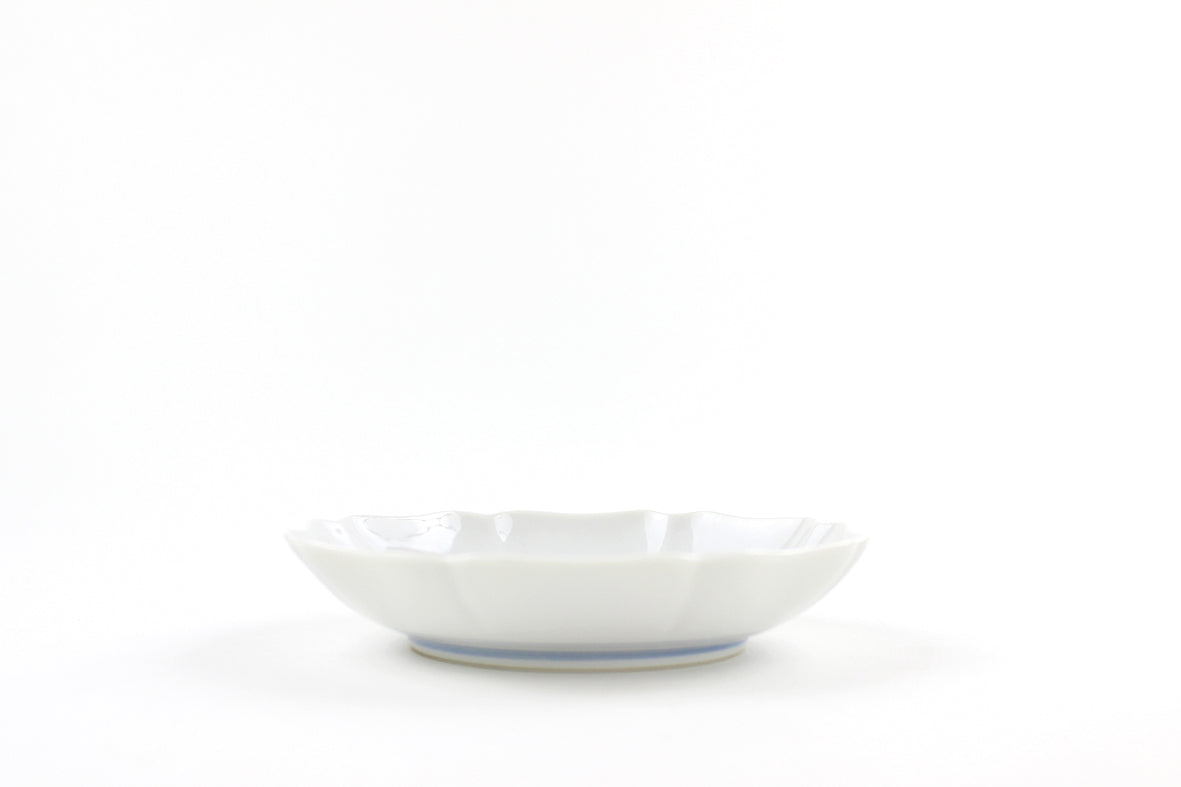 花型皿中 赤絵兎文