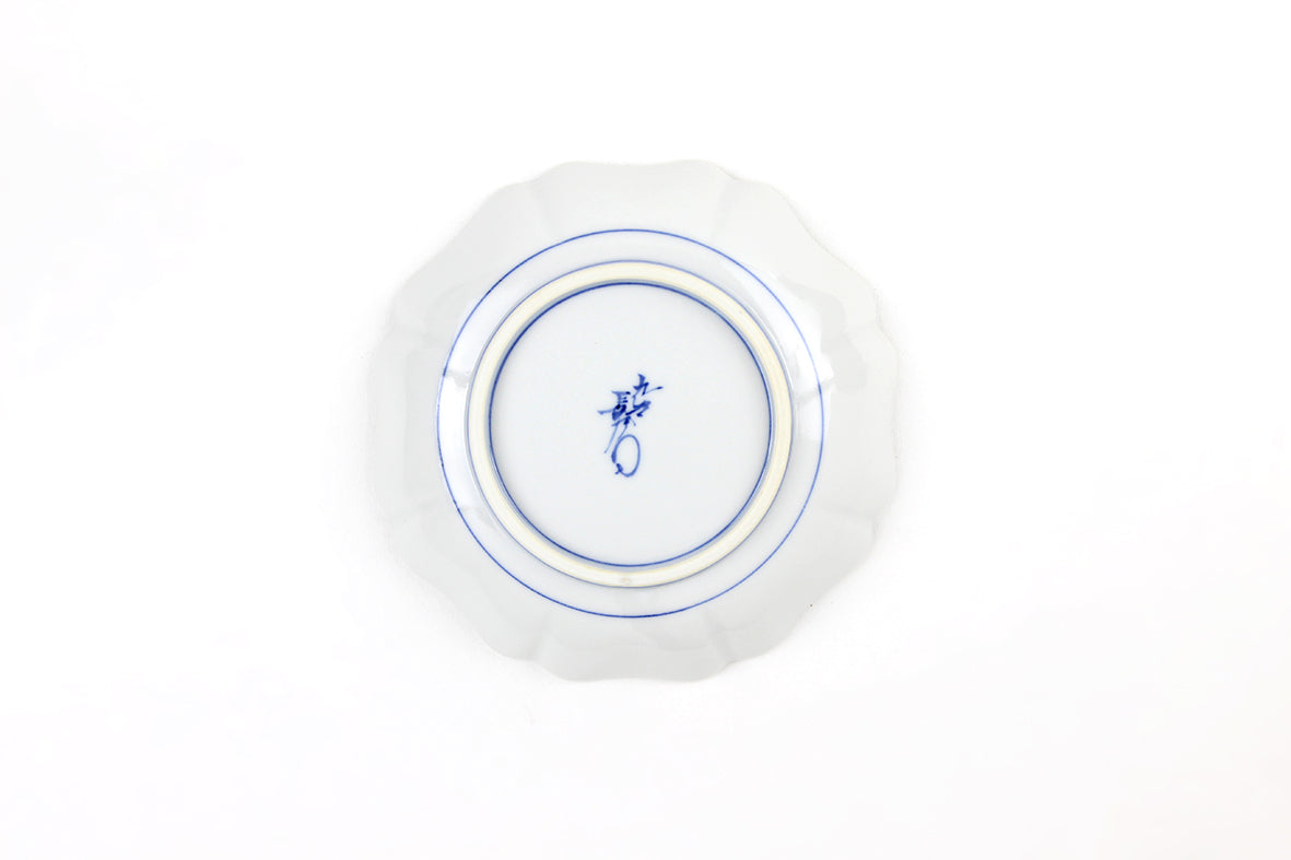 花型皿中 丸紋遊童子