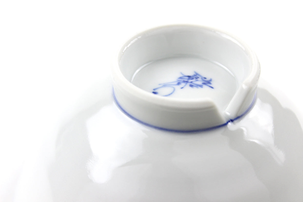 ご飯茶碗大 切込入 染付山水文