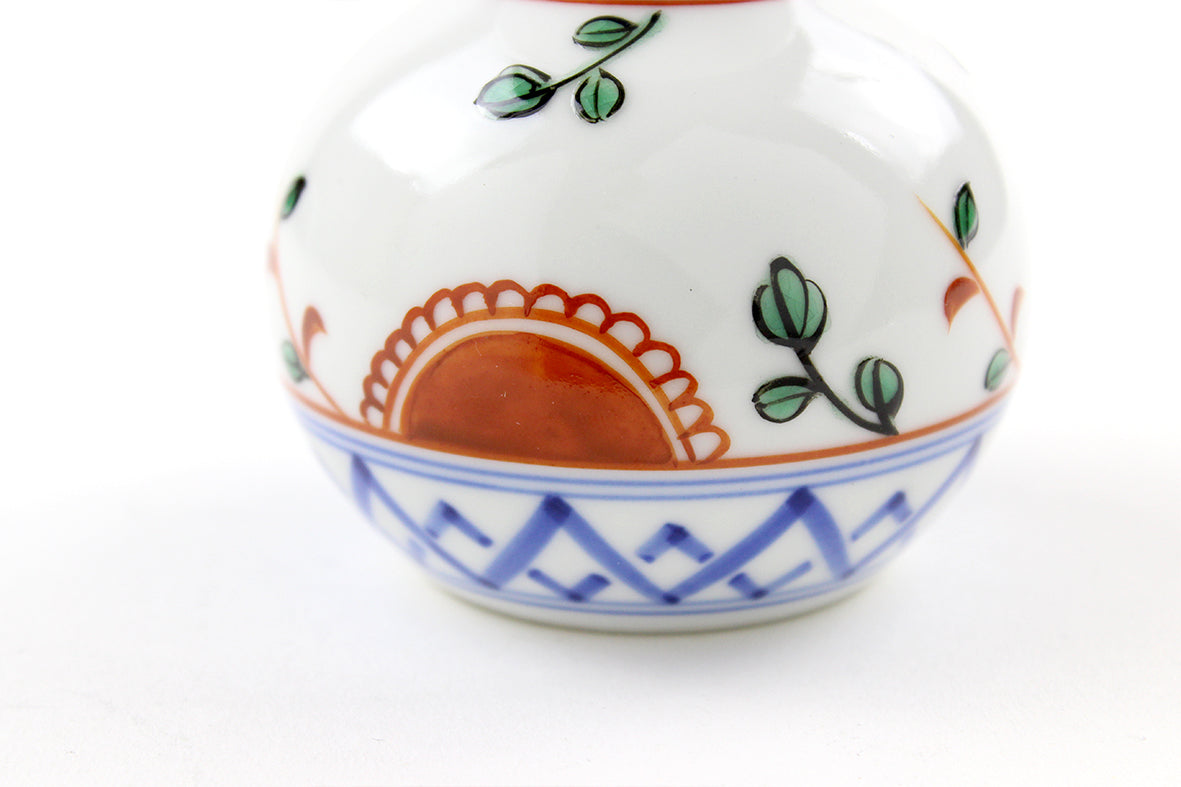 把手付徳利 赤絵