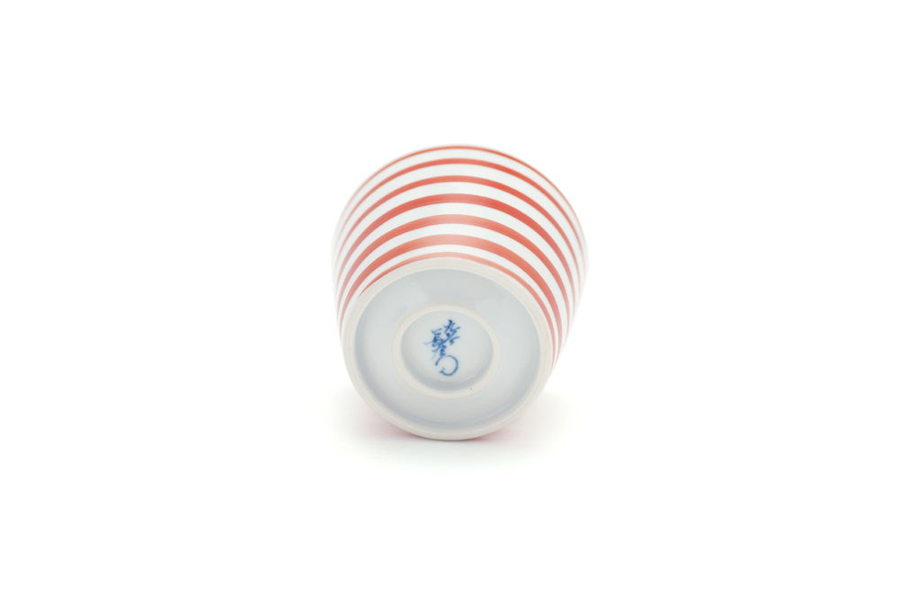 蕎麦猪口 赤絵螺旋