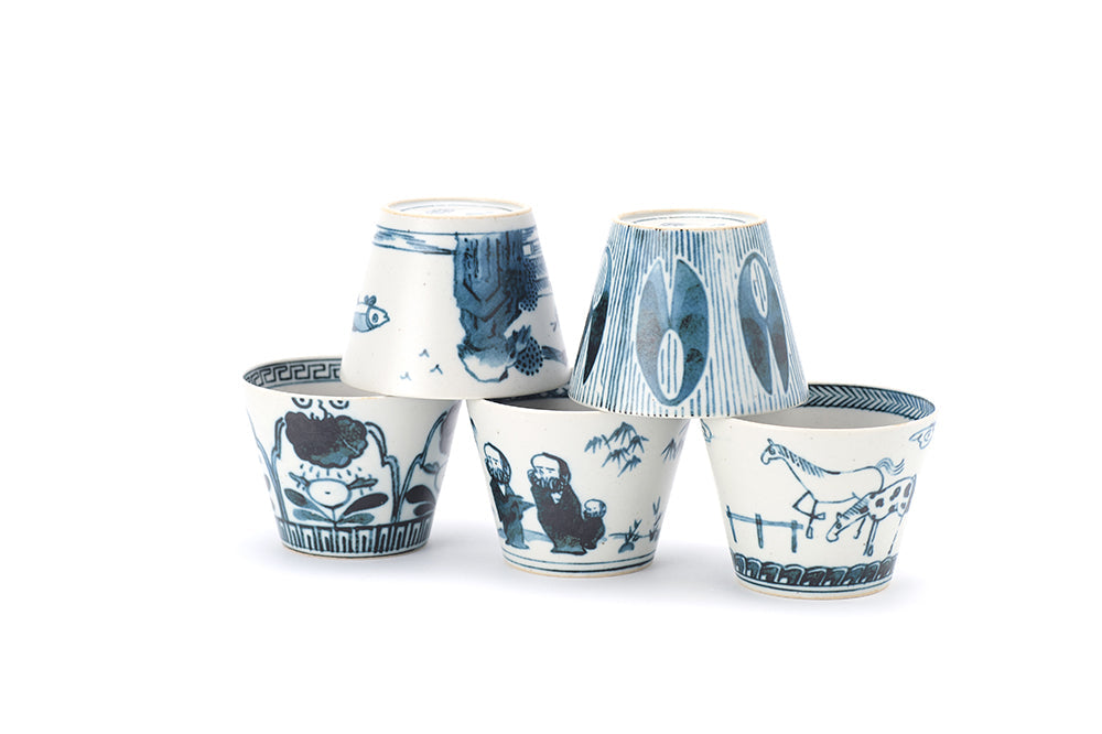 蕎麦猪口大事典 髭花文