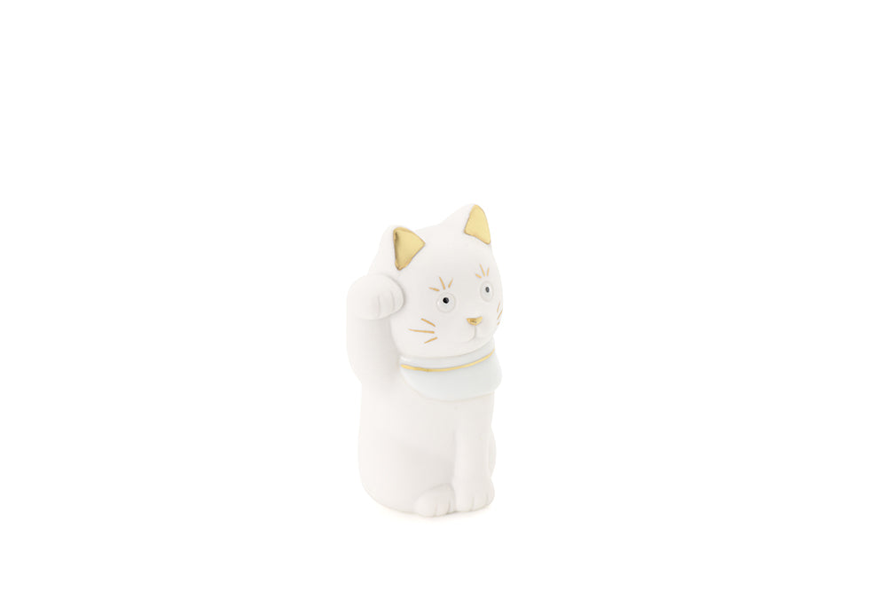 二寸ちょうえもん招猫 金白 右手