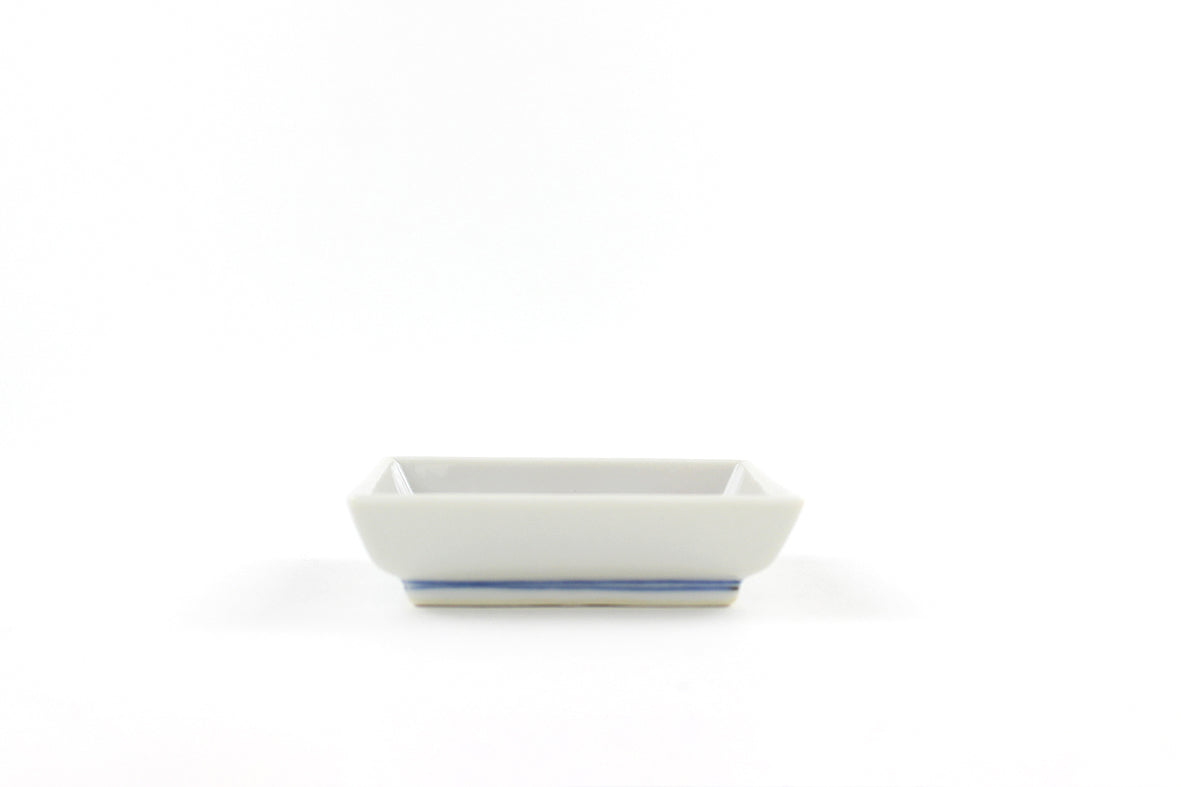 角小皿 鷺の図