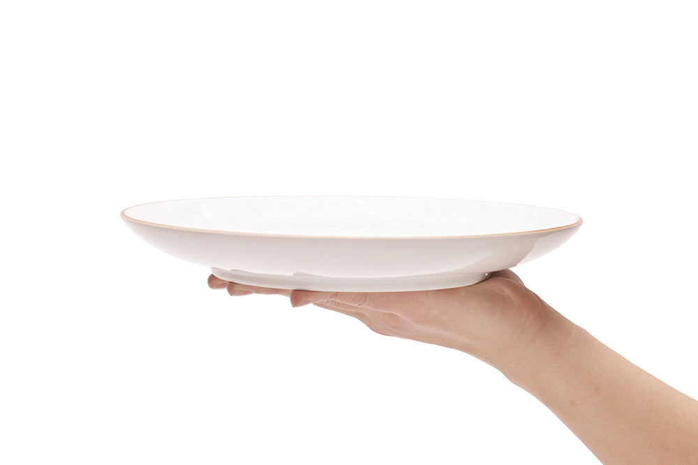 白釉八寸楕円皿 4枚 (未使用 新品同様) Price Gift｜染付幾何紋 楕円皿揃 M｜西海陶器 | SAIKAI B-SHOP｜西海