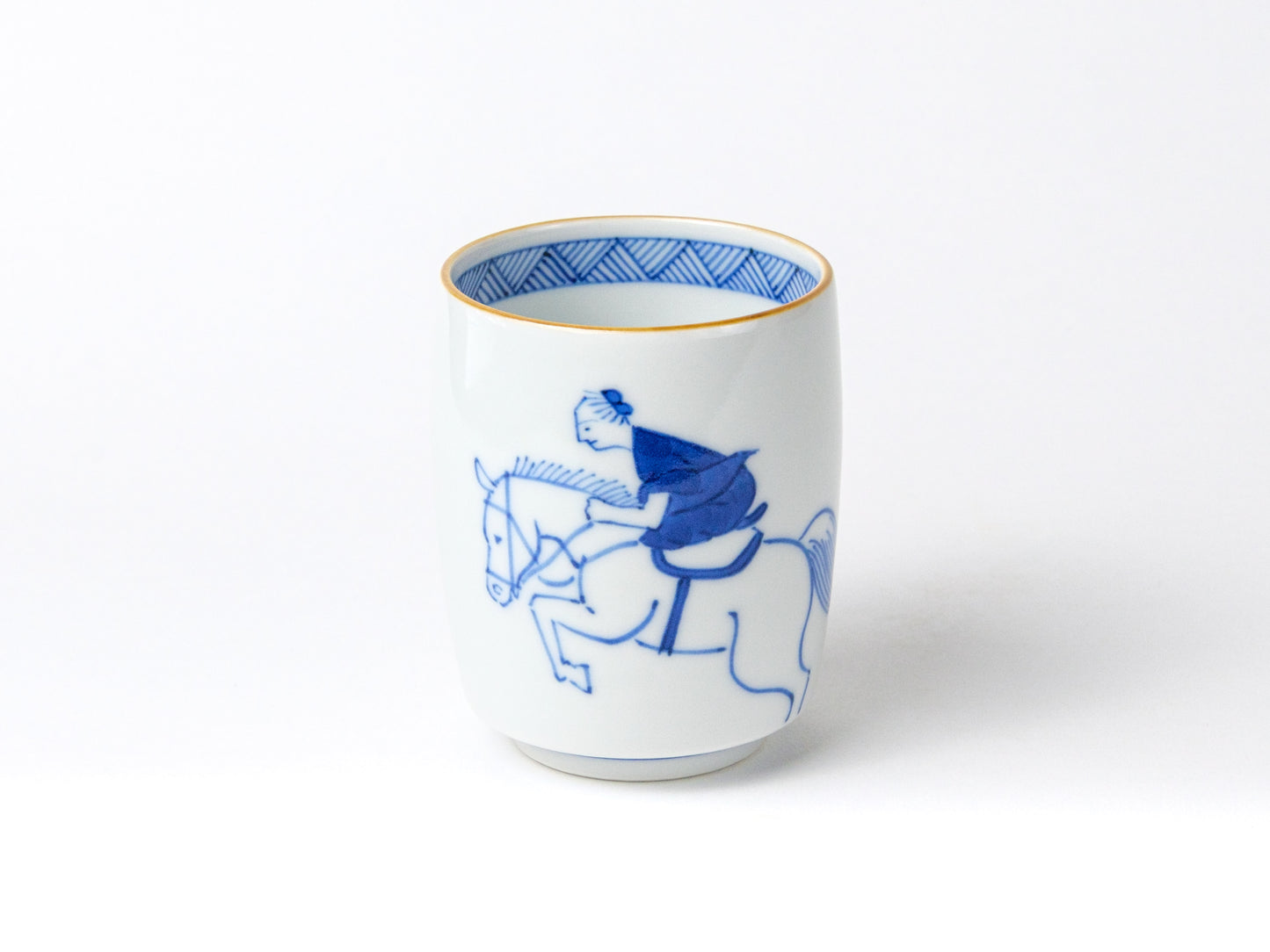 【5%寄付】湯呑 笛吹 馬術