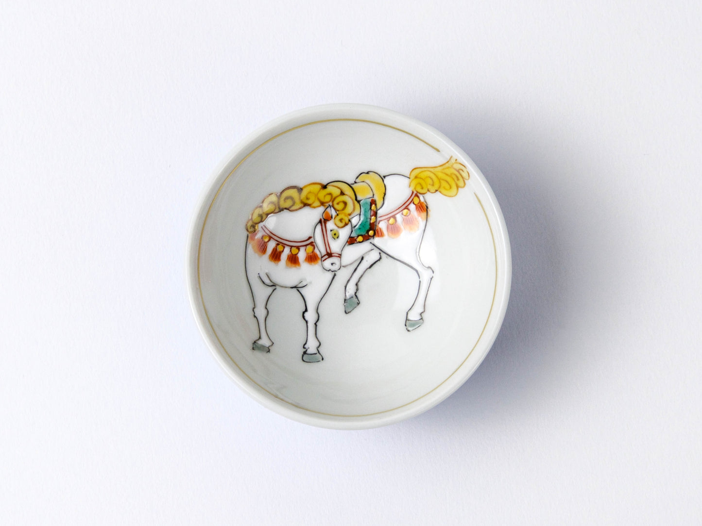 干支盃  色絵 午