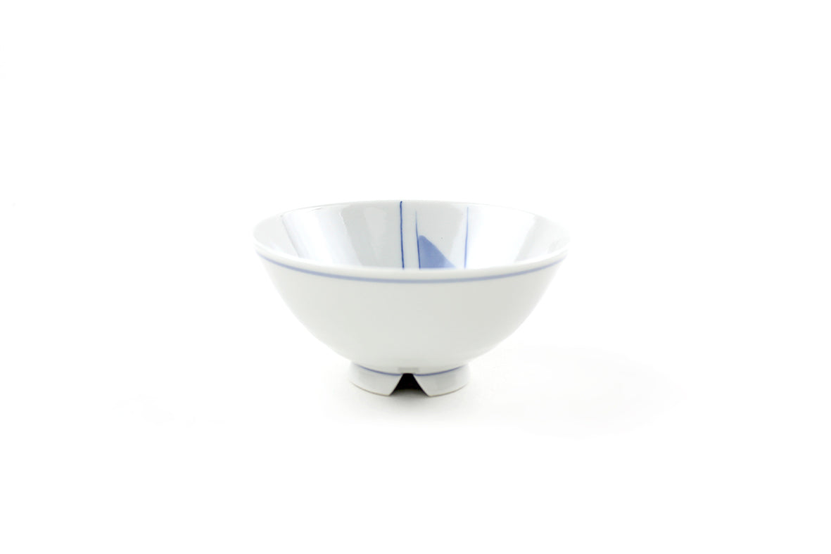 ご飯茶碗小 切込入 染付山水文 – 上出長右衛門窯オンラインショップ