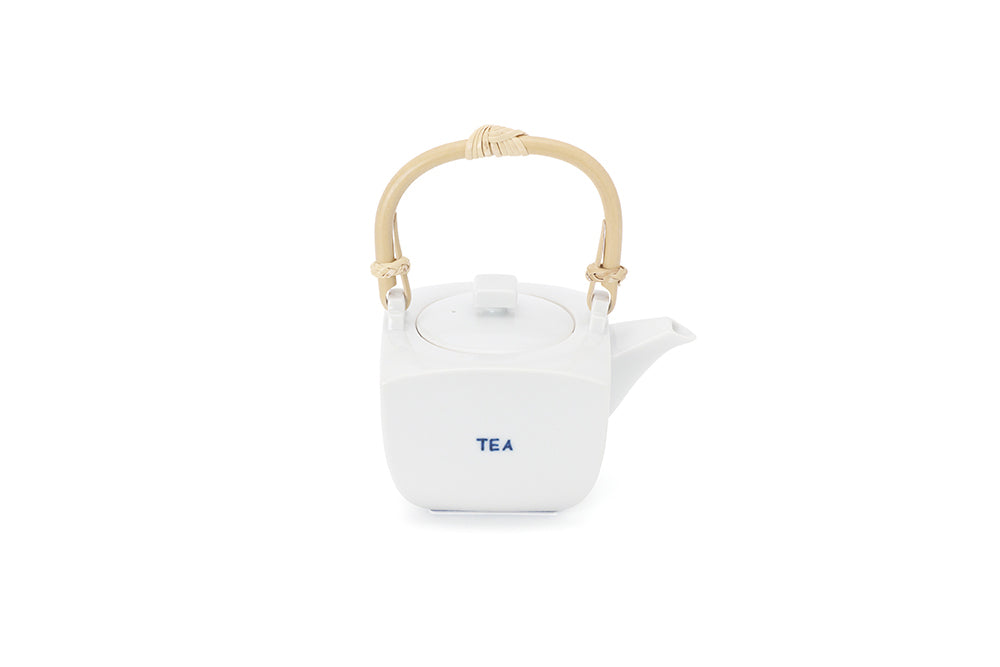 角急須（小） 白“TEA字” – 上出長右衛門窯オンラインショップ