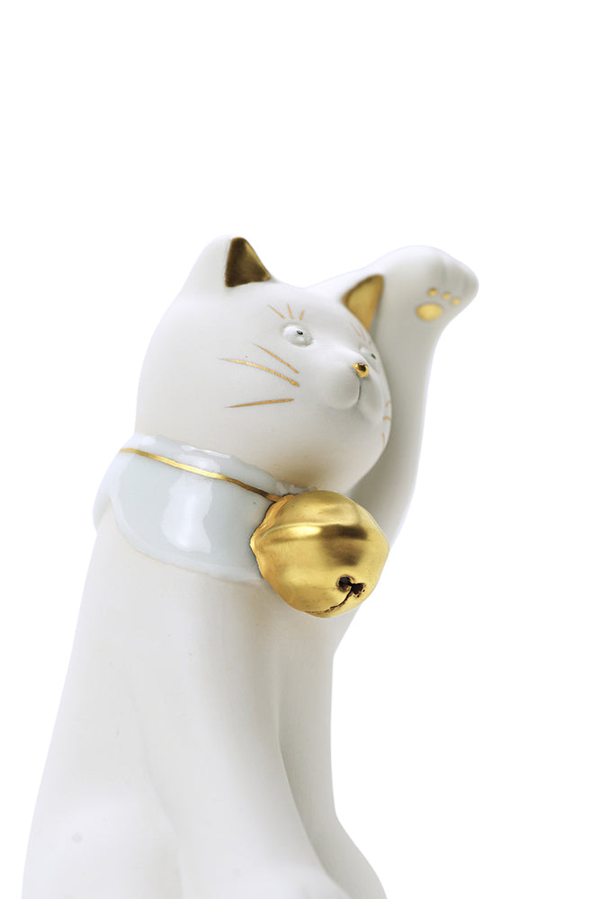 3%寄付】ちょうえもん招猫 鈴鳴り 金鈴 左手 – 上出長右衛門窯