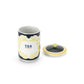 蓋付湯呑黒釉黄彩龍文“TEA字”