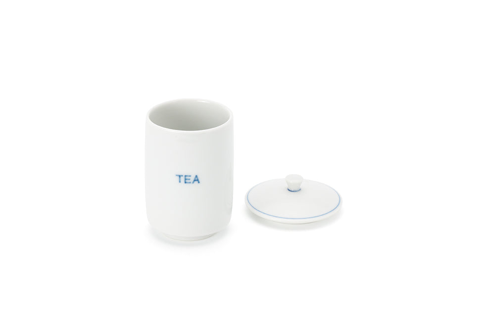 蓋付湯呑 白“TEA字”